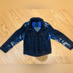 GAP Kids Denim Jacket with Camouflage Details
